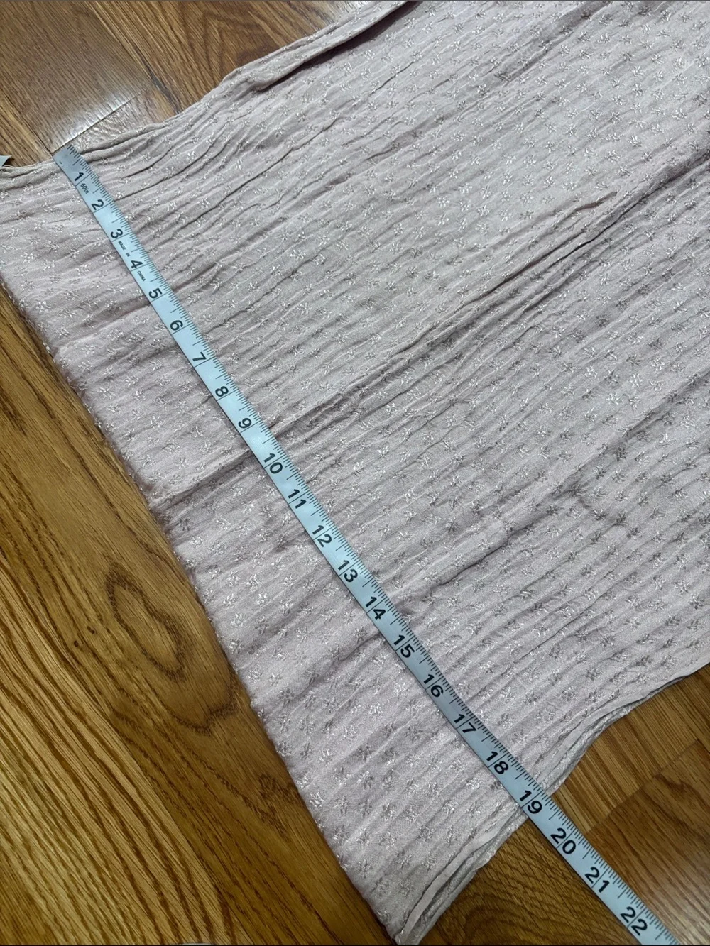 Vintage Bajra handmade 100% SILK Light Pink Scarf - Lightweight Textured Wrap
